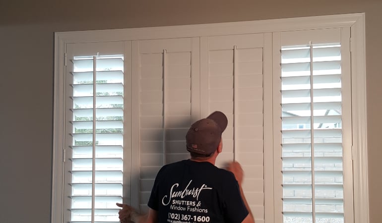 Installation of plantation shutters in Hartford